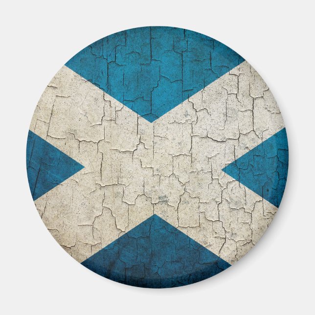 Imã Bandeira Grunge Scotland (Frente)