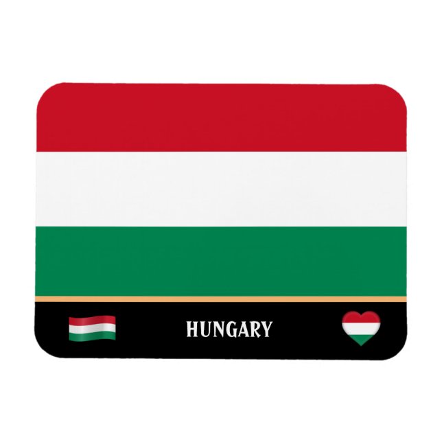 Ímã Bandeira húngara e viagem da Hungria / Hungria (Horizontal)