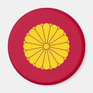 Imã bandeira imperial Japão símbolo imperador flor ama