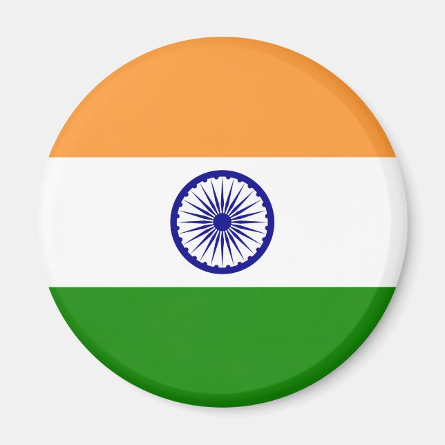 Imã Bandeira Indiana - Imagem de Alta Qualidade (Frente)