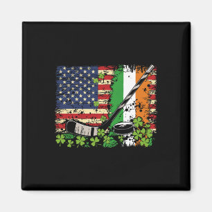Imã Bandeira Irlandesa EUA Leprechaun Sortudo Hóquei S