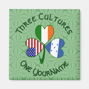 Imã Bandeira Irlandesa Hondurenha Americana Trevo Pers