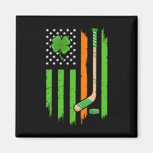 Imã Bandeira Irlandesa Trevo Sortudo Amante de Hóquei