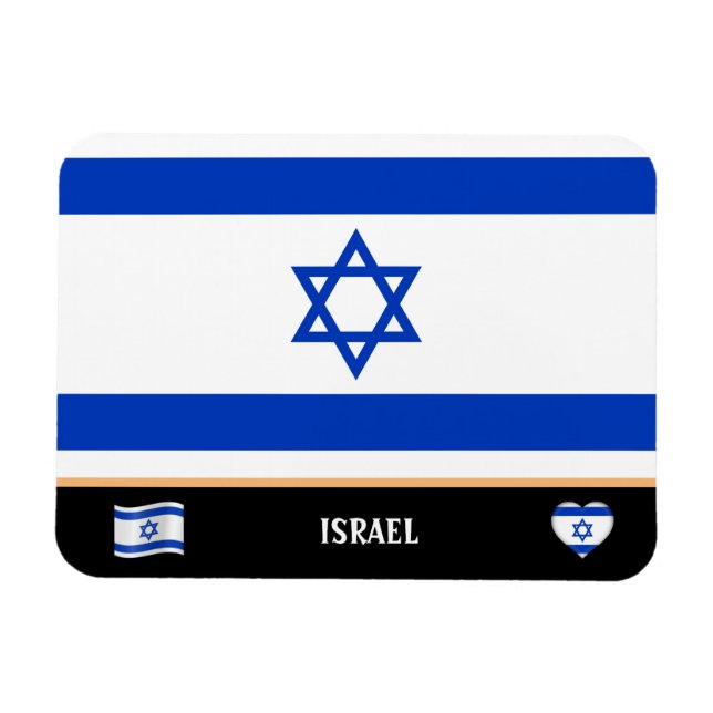 Ímã Bandeira israelense e viagem israelense / Israel (Horizontal)