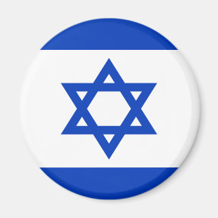 Imã Bandeira Israelense Estrela Judaica Azul e Branco