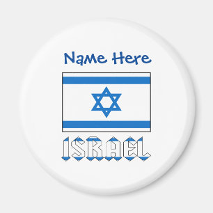 Imã Bandeira Israelense Israel Azul Personalização 
