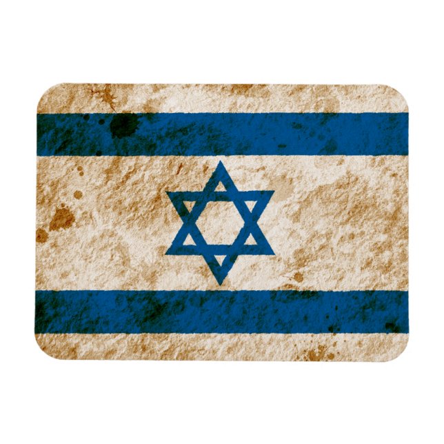 Ímã Bandeira Israelita Enroscada (Horizontal)