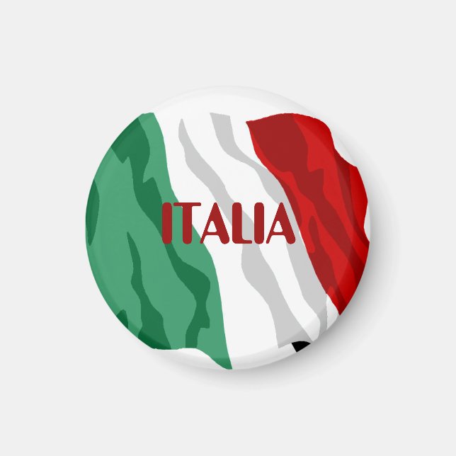 Imã Bandeira italiana "Italia" Frigorífico Magnet (Frente)
