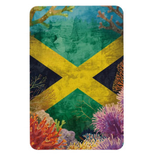 Ímã bandeira jamaicana debaixo d'água
