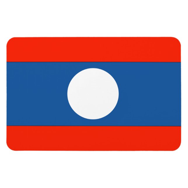 Ímã Bandeira Laos (Horizontal)