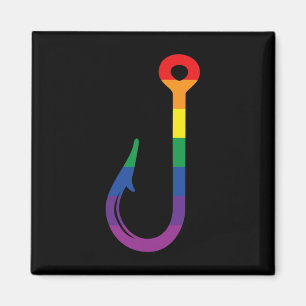 Imã Bandeira Lgbt Gancho de Pesca Gay Angler Orgulho Q
