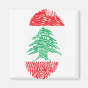Imã Bandeira Libanesa Impressão Digital Orgulho do Pa
