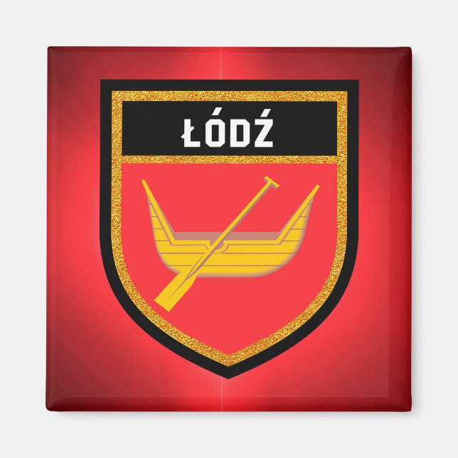 Imã Bandeira Łódź (Frente)
