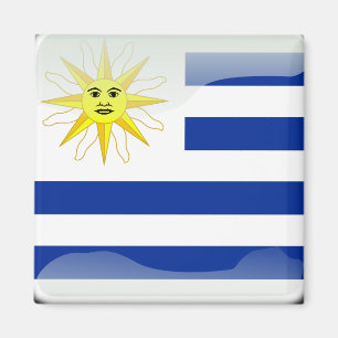 Imã Bandeira lustrosa de Uruguai