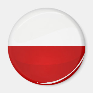 Imã Bandeira lustrosa do polonês do círculo
