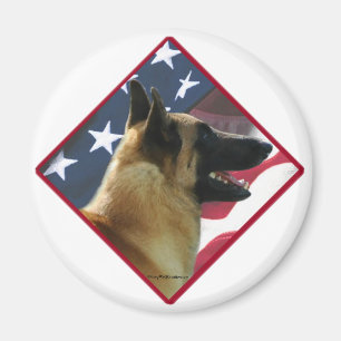 Imã Bandeira Malinois belga; Malinois 4 de julho, EUA