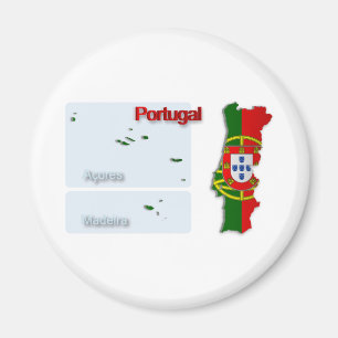 Imã Bandeira Map_2 de Portugal