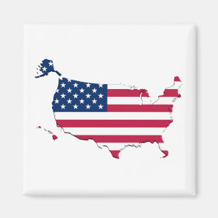 Imã Bandeira-Mapa dos Estados Unidos
