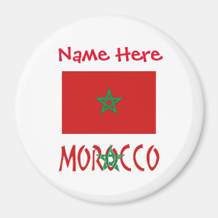 Imã Bandeira Marroquina Marrocos Vermelho Nome Persona