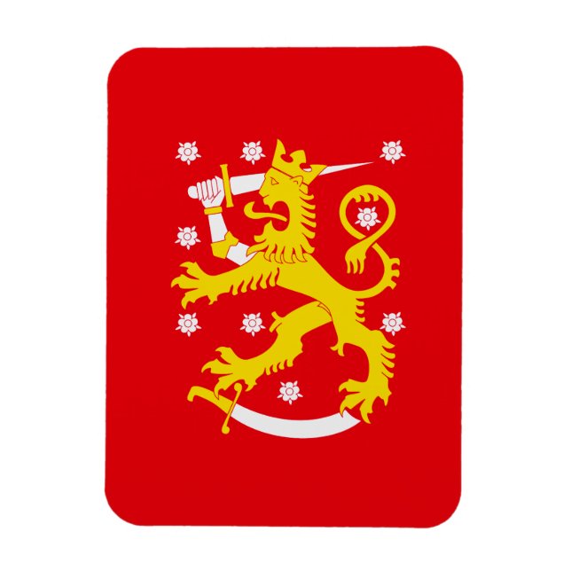 Ímã Bandeira Medieval da Finlândia (Vertical)