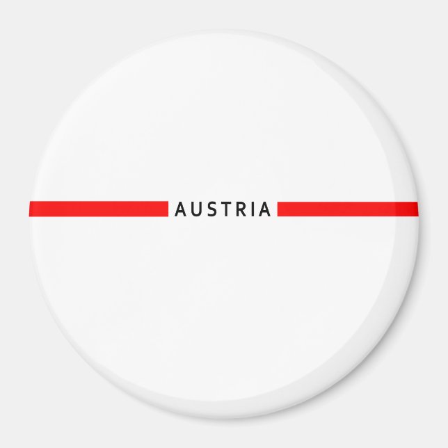 Imã Bandeira minimalista austríaca (Frente)