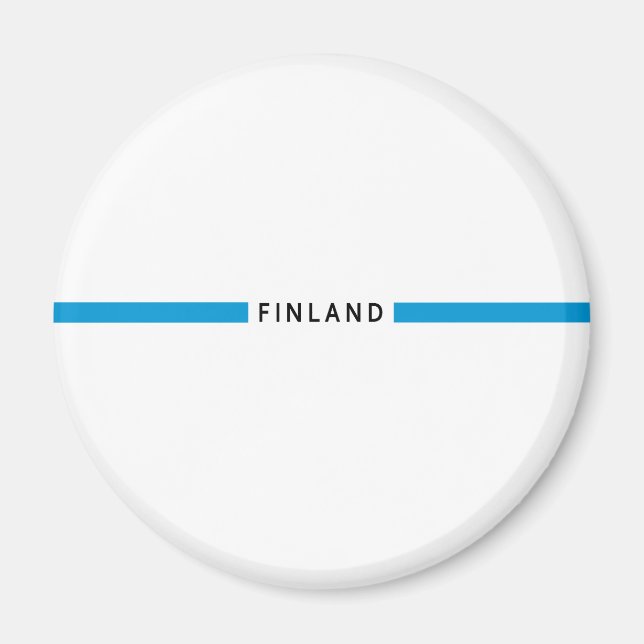 Imã Bandeira minimalista da Finlândia (Frente)