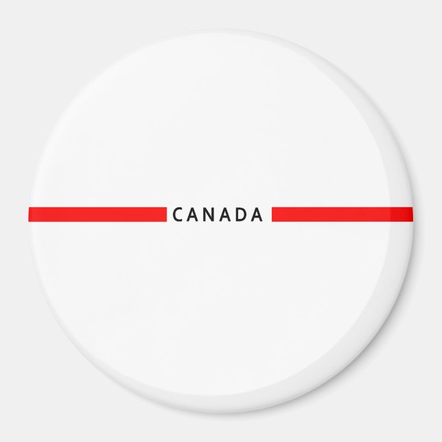 Imã Bandeira minimalista do Canadá (Frente)