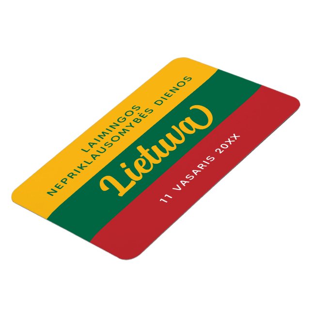 Ímã Bandeira Nacional do Dia da Independência da Lituâ (Left Side)