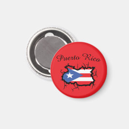 Imã Bandeira Nacional Mínima do Mapa de Porto Rico