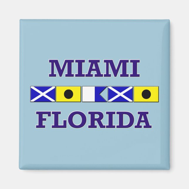 Imã Bandeira Náutica de Miami - Magnet (Frente)