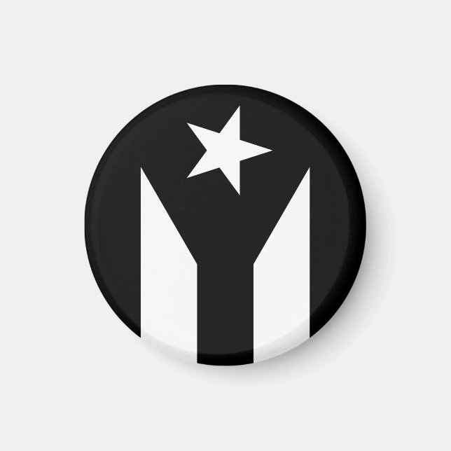 Imã Bandeira negra de Porto Rico (Frente)
