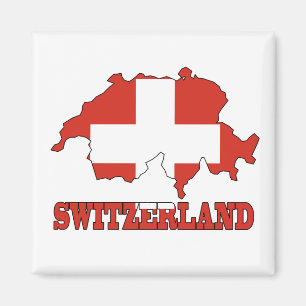 Imã Bandeira no mapa da suiça