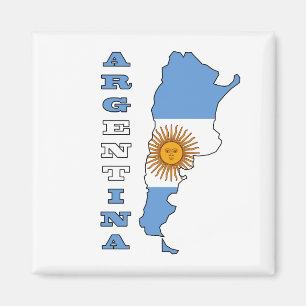 Imã Bandeira no mapa de Argentina