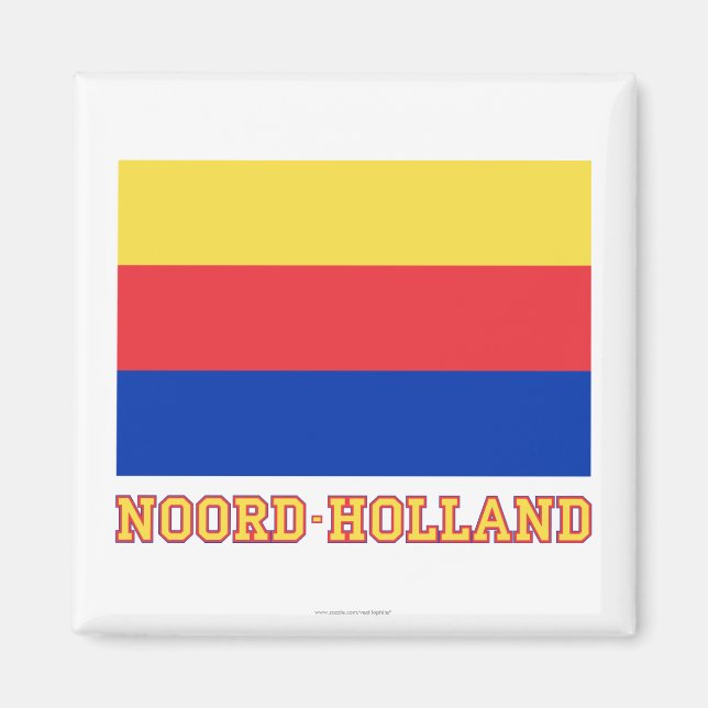 Imã Bandeira Noord-Holland com nome (Frente)