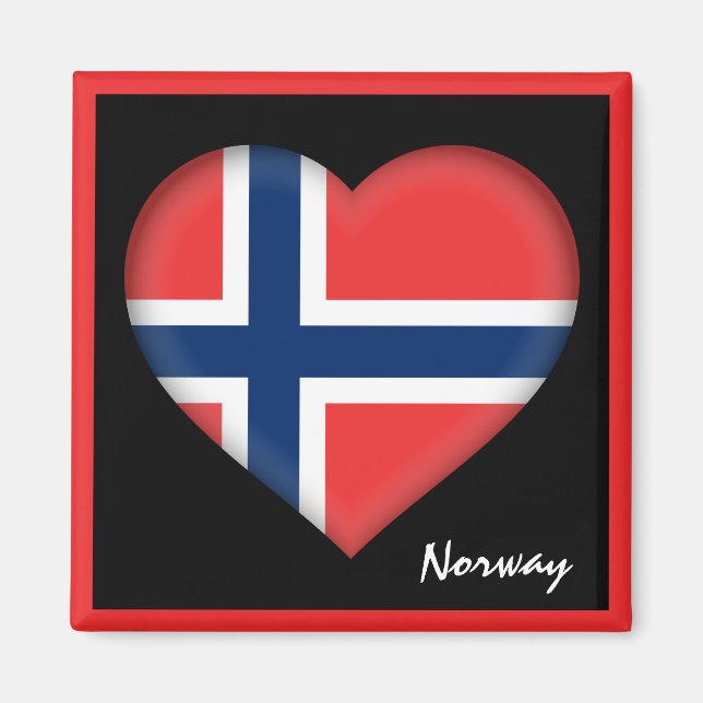 Imã Bandeira norueguesa & Heart Norway feriados/esport (Frente)