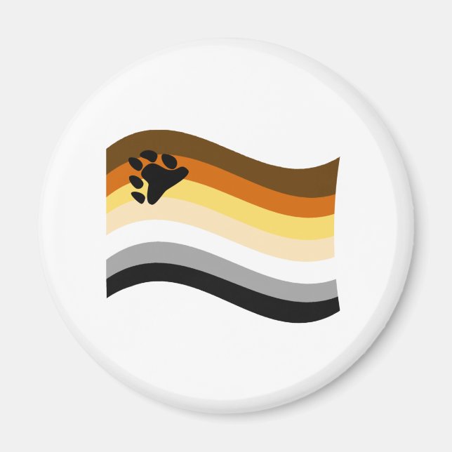 Imã Bandeira Ondulada da Orgulho do Urso (Frente)