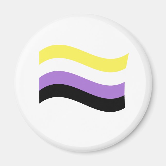 Imã Bandeira Ondulante Não Binária (Frente)