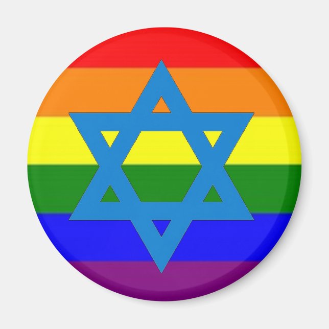 Imã Bandeira Orgulho gay judaica (Frente)