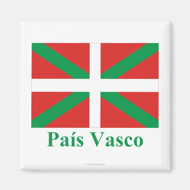 Imã Bandeira País Vasco (Euskadi) com nome (Frente)