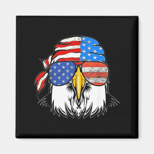 Imã Bandeira Patriótica Águia Americana EUA 4 de Julho