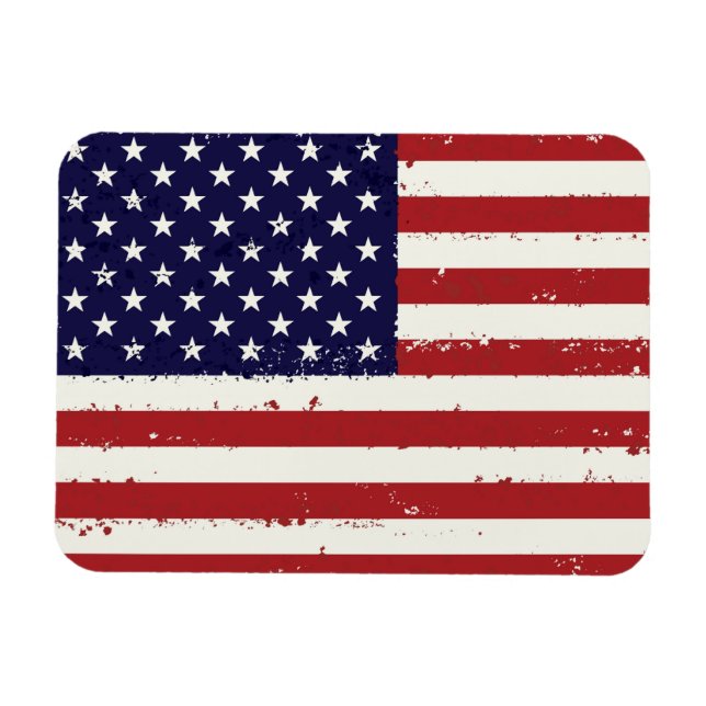 Ímã Bandeira Patriótica Americana Incomodada (Horizontal)