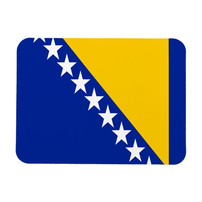Ímã Bandeira Patriótica da Bósnia-Herzegovina (Horizontal)
