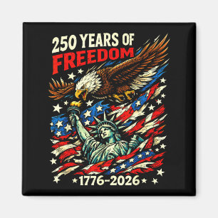 Imã Bandeira patriótica de águia liberdade 1776-2026 2