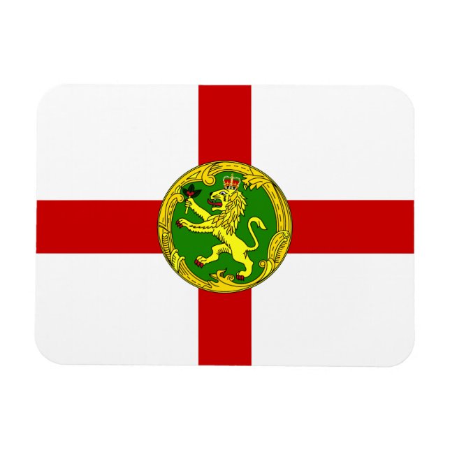 Ímã Bandeira Patriótica de Alderney (Horizontal)