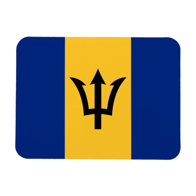 Ímã Bandeira Patriótica de Barbados (Horizontal)