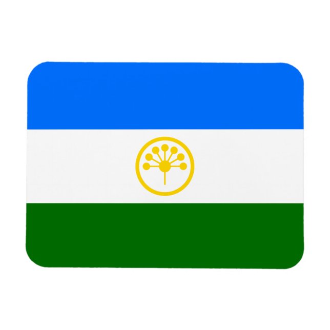 Ímã Bandeira Patriótica de Bashkortostan (Horizontal)