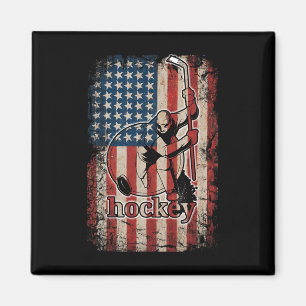 Imã Bandeira Patriótica de Hóquei EUA Americana Para J