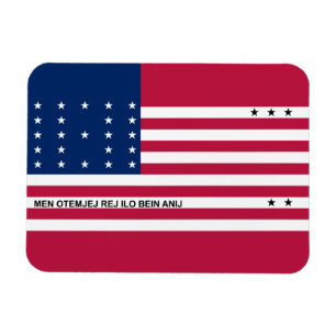 Ímã Bandeira Patriótica do Atol Bikini