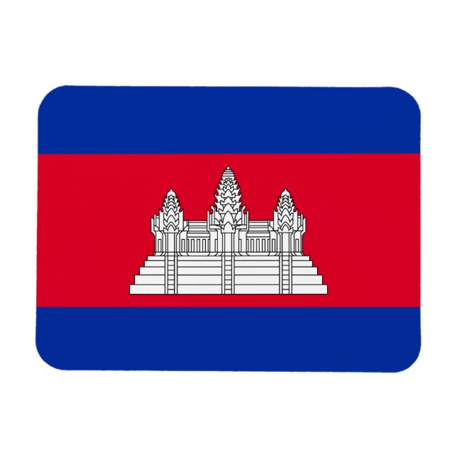 Ímã Bandeira Patriótica do Camboja (Horizontal)