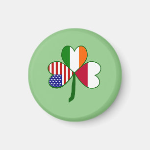 Imã Bandeira Personalizada do Trevo da Polônia Irlanda